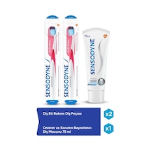 Sensodyne Onarım ve Koruma Beyazlatıcı Diş Macunu 75 ML + Diş Eti Bakımı Diş Fırçası 2'li