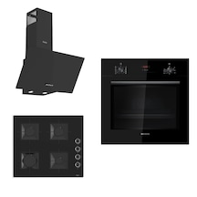 Siemens - Ferre HB012FBB1T - SS205 - D086 Siyah Ankastre Set