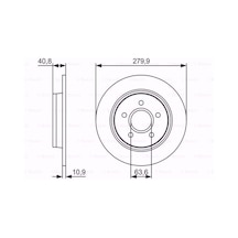 Ford Focus C-Max 1.8 Tdci 2003-2007 Bosch Arka Fren Diski N11.1309