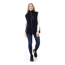 Genius Store Genıus Store Kadın Polar Yelek Tam Fermuarlı 3 Cepli Lacivert