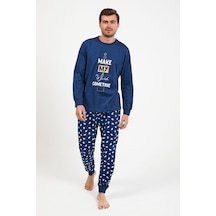 Rolypoly Roly Poly 2996 Pure Love Little Sweet Erkek Uzun Kol Pijama Takım İndigo
