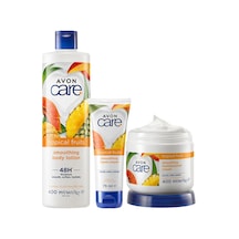 Avon Care Tropical Fruits Vücut Losyonu 400 ML + El Kremi 75 ML + El ve Vücut Kremi 400 ML