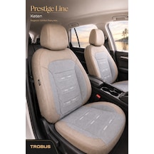 Vw Jetta 2010+ Uyumlu Prestige Line Keten Serisi Bej Koltuk Kılıfı