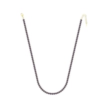 Merano Design 5mm Lila Su Yolu Gold Kolye Lila