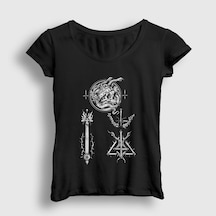 Presmono Kadın Snakes Behemoth T-shirt Siyah