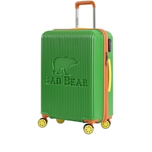 Bad Bear Logo Yeşil Orta Boy Tekerlekli Abs Valiz 64 Lt. - Yeşil