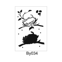 Boyutlu Desen Stencil Şablon 21X30 By-034