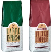 Kurukahveci Mehmet Efendi Colombian Kahve 1 KG + Caffe Espresso Kahve 1 KG