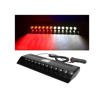 Sones 12 Led Araba Ön Vantuz Yüksek Parlaklık Flaş Işığı Kırmızı Beyaz