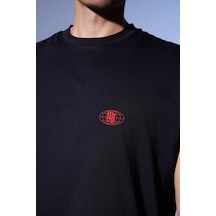 Woof Gym Connected By The Mindset Baskı Tank Top (Siyah)