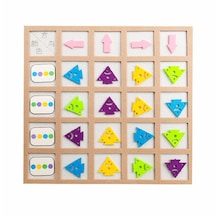 Çocuk Montessori Ahşap Oyuncaklar Çocuklar Arrow Eşleştirme Oyunu Öğrenme Renk Yönü Biliş Anaokulu Erken Eğitim Oyuncakları-30 X 30cm Keçe Pıhtı