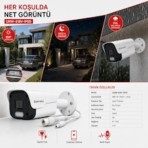 Unıywell 8 Mp 4k Dahili Poe Sesli İp Bullet Kamera