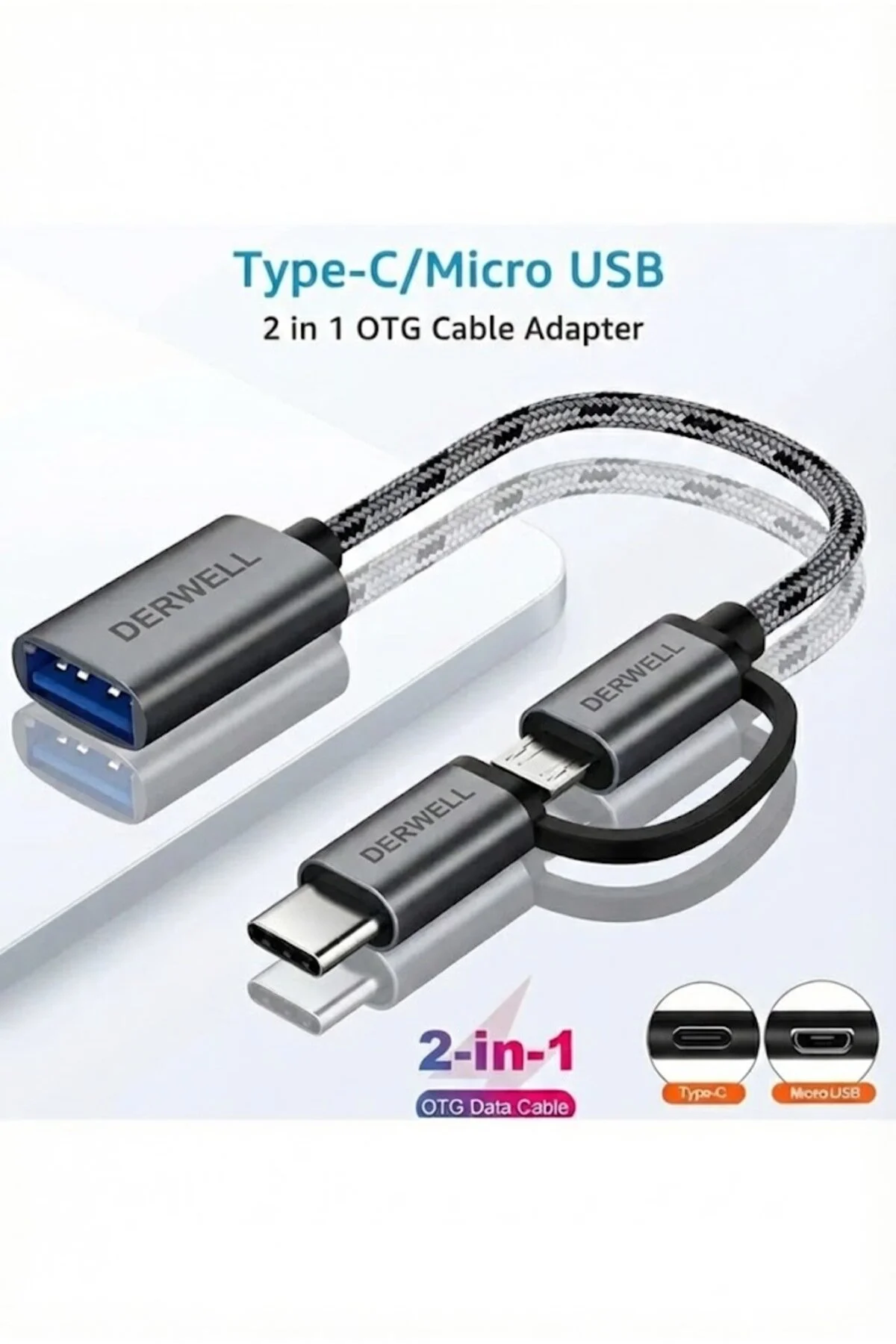 Yüksek Hızlı Veri Aktarma Usb 3.0 Otg To Typec Micro Usb Data Şarj Çevirici Dönüştürücü Hasır Kablo