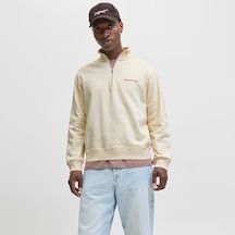 Jack & Jones Norrebro Erkek Krem Sweatshirt 12282899-anw Krem
