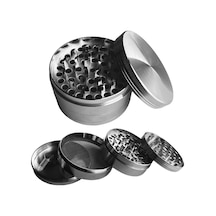 Efotech Grınder Parçalayıcı Metal Baharat Öğütücü Herb Spice 4 Katmanlı 40mm / 50mm / 63mm Gumus Grı, 75mm Diğer