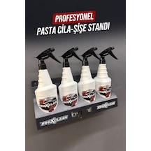 Premium Pasta Cila Şişe Standı - Duvar Tipi Metal Oto Kuaför Kimyasal Düzenleyici
