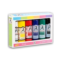 Mona Lisa Akrilik Boya Seti 6 Renk 70 Ml. Akrilik Boya Seti Tuval, Ahşap, Taş, Seramik Ve Hobi Boyama İçin Yoğun Pigmentli Çocuklar İçin Sanat Boyası