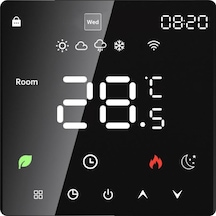 Novahub Lcd Ekran Akıllı Sıcaklık Termostatı Elektrikli Su Isıtma Cihazı, Haftalık Programlanabilir K6h16a