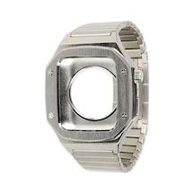 Newface Apple Watch 45mm Kr409 Metal Kordon - Gümüş