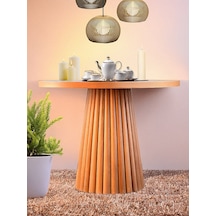 Acantus Natural Ahşap Yemek Masası 110x110 Naturel