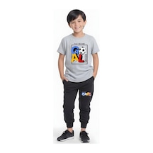 Fyk Kids Erkek Çocuk Mevsimlik Goal Baskılı Alt-üst Takım Gri