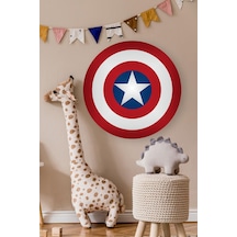 MSticker Kaptan Amerika 60x60 Cm Captain America Süper Kahraman Duvar Sticker