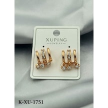 Küpe Metal Işıltılı Stil Model 24ae5e Çok Renkli