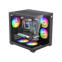 Orion Cube 5x Tuştan Değişen Rgb Fanlı M-atx Boş Bilgisayar Kasası Siyah