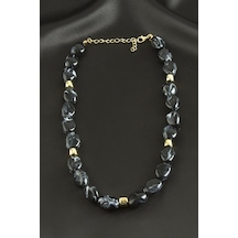 Zr - 316 - Model Oval Plastik - Nazblsmm - Kolye Siyah