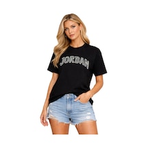 Nike Jordan Women's Graphic T-shirt Jordan Nakış Logolu Kadın Tişört Siyah Siyah