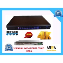 32 Kanal 5Mp H265 Destekli 4K Ahd Hibrit 1440N 1080P Kayıt Cihazı