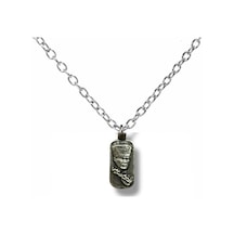 Mustafa Kemal Atatürk Silüeti Figürlü Künye Kolye Gümüş Renk Unisex Metal Takı Çok renkli
