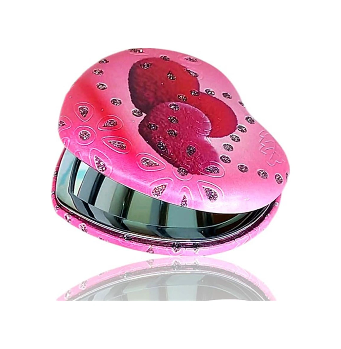 Kalp Makyaj Aynası Kalp Model Pembe Pembe