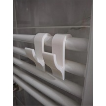 Havlupan Askısı 2'li Set Delme Gerektirmeyen Pratik Havlu Ve Kıyafet Askılığı Banyo Düzenleyici