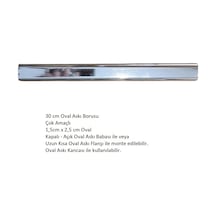 Oval Askı Borusu, 30 Cm, Parlak Metal, Mutfak, Banyo, Vestiyer, Portmanto, Çok Amaçlı Metalik