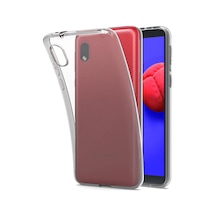 Samsung Galaxy A01 Core Kılıf Lüx Şeffaf Silikon 0.2M-Çok Renkli