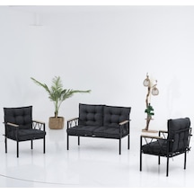 Ard & Garden Miray 211 Antrasit Fermuarlı Bahçe Balkon Takımı, Salon,teras- Berjer Düğmeli Metal Çay Seti Antrasit Ard & Garden Miray 211 Antrasit Fermuarlı Bahçe Balkon Takımı, Salon,teras- Berjer Düğmeli Metal Çay Seti Antrasit