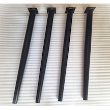 4 Adet Metal Konik Ayak Siyah 72 CM - Açılı Ayak Boru Çapı 5.1 CM