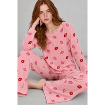 Norcia Sports Kadın Comfort Esnek Pembe Pijama Takımı 4688 Çok Renkli - 929323281 Çok Renkli - 929323281 Çok Renkli