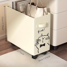 Xuweiwei Masa Altı Tekerlekli Çekmece - Mobil Ofis Organizasyonu İçin Krem Beyaz Krem Beyaz