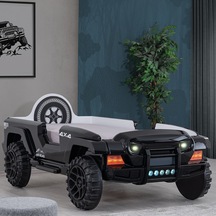Arabalı Yatak, Jeep Lüx Ledli Arabalı Yatak - Kırmızı