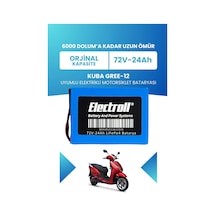 Kuba Gree-12 Uyumlu Batarya Standart Kapasite Lifepo4 72v 24ah Elektrikli Motorsiklet Bataryası