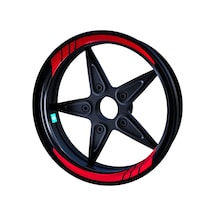 Reflektif Kırmızı Moto GP İç Jant Şeridi Sticker Çınar Extreme