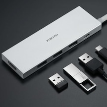 Xiaomi Hub Type C 5&apos İ 1 Arada Hub, 5 Tip 3 Usb Bağlantı Noktası, 1 C Tipi Bağlantı Noktası Ve Bir Hdmı Bağlantısı , Windows, Andorid, Macos Ve Linux İle Uyumlu, Yüksek Veri Okuma Hızı, 4k Uhd 01