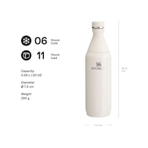 All Day Slim Soğuk Su Termosu 0.60 Litre - Krem Paslanmaz Çelik Çok Renkli