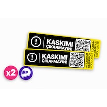 2'li Paket Meo Qr Kodlu Kask Acil Durum Bilgileri Etiketi Kask Etiketi