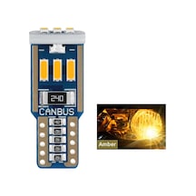 Dekoratif Led Ampul T10-15smd 4014 Canbus 12v Çift Turuncu