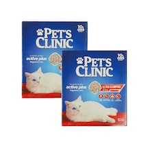 Pets Clinic Aktif Karbonlu Tozsuz Kutulu Bentonit Kedi Kumu 2x10 Lt 293-40000.02