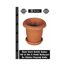 Özel Seri Antik Saksı 48 Lt No 5 Hobi Bahçesi Ev Dekor Peyzaj Kabı