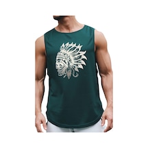 Bluu Indians Kolsuz Sporcu T-shirt Tank Top Spor Atlet
